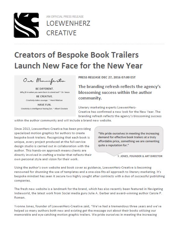 New Design - 2016 Press Release